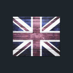Toile Bois de Vintage<br><div class="desc">British Flag Vintage Wood. Design is available on other products.</div>