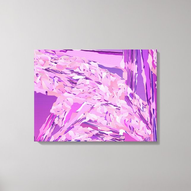 Toile "Bois Violet" abstrait, Lavande, Violet (Recto)