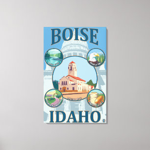 Toile Boise, affiche de voyage d'IdahoScenic