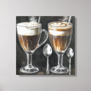 Toile Boissons Délicieuses De Café Dans Des Tasses De Ve