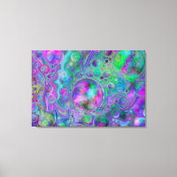 Bokeh Fluid Art violet, vert et bleu