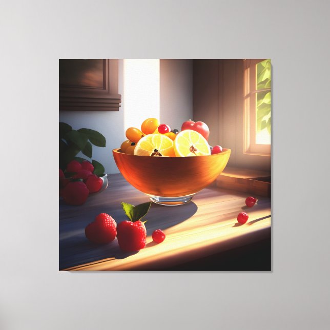 Toile Bol de Fruit et Fleurs au soleil 4 (Recto)