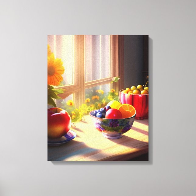 Toile Bol de Fruit et Fleurs au soleil 6 (Recto)