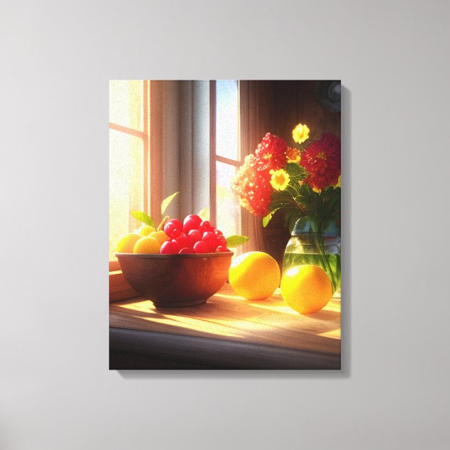 Toile Bol de Fruit et Fleurs au soleil 8 (Recto)