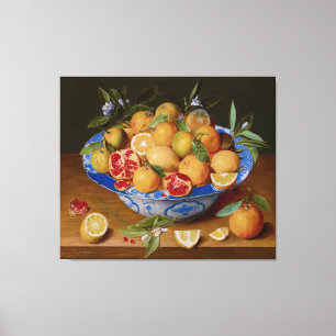 Toile Bol en porcelaine avec citrons et grenades