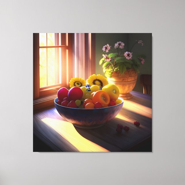 Toile Bol soleil de fruits et fleurs 1 (Recto)