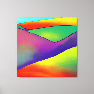 Toile Bold Rainbow Hills