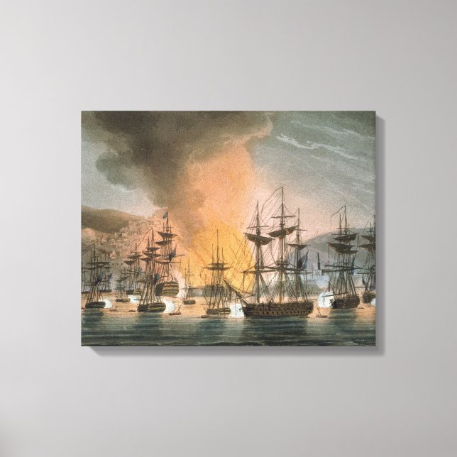 Toile Bombardement d'Alger, le 27 août 1816, de (Recto)