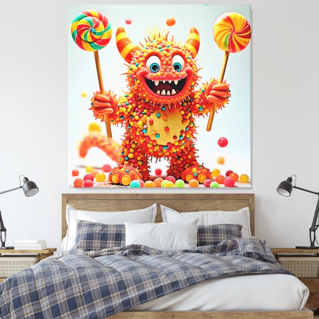 Toile Bonbons de Monster heureux Design (Insitu(Chambre))