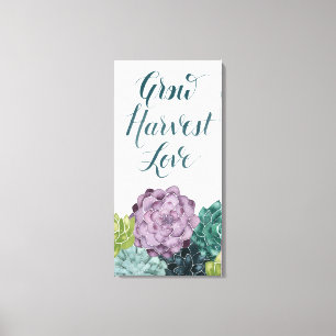 Toile Bonheur plante   Grow Harvest Love