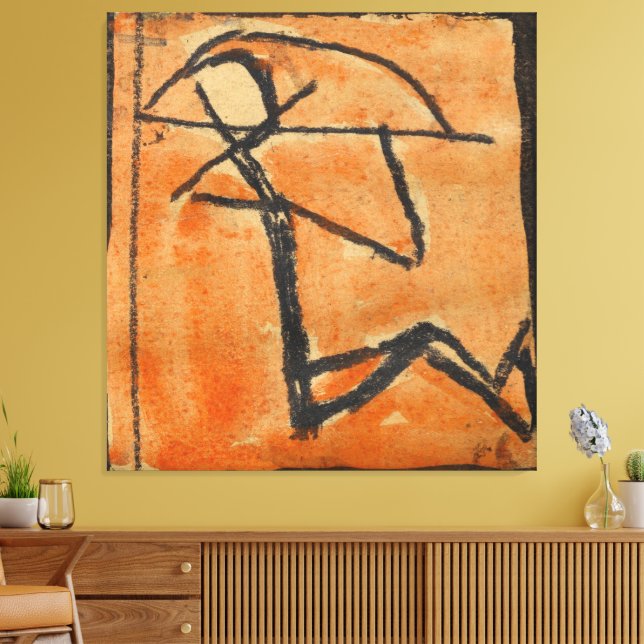 Toile Bonhomme allumette avec arc (Insitu(Salon))