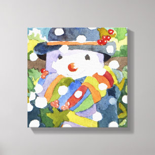 Toile Bonhomme de neige dans la neige 2011