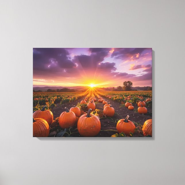 Toile Bonjour champ d'automne (Recto)