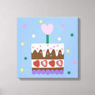 Toile BONJOUR D'ANNIVERSAIRE Imprimer