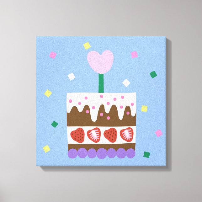 Toile BONJOUR D'ANNIVERSAIRE Imprimer (Recto)