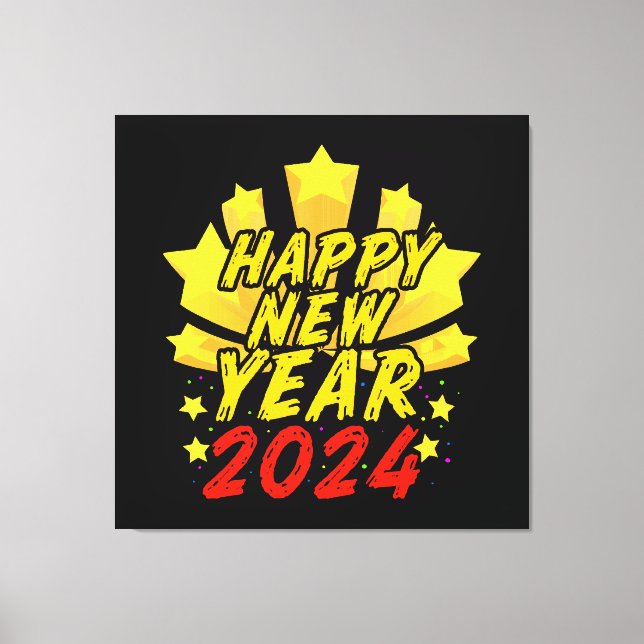 Toile Bonne année 2024  (Recto)