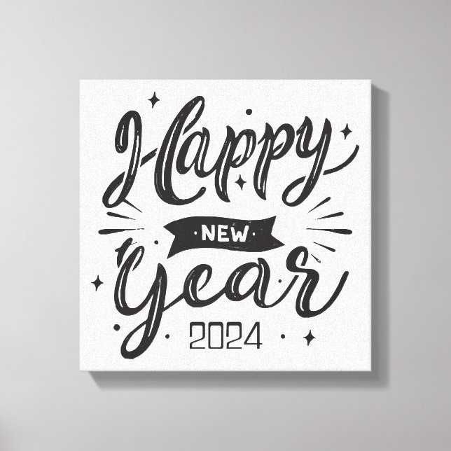 Toile Bonne année 2024  (Recto)
