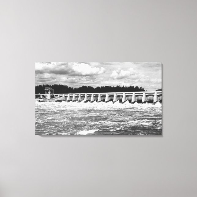 Toile Bonneville Vue du barrage de Bonneville Photograph (Recto)