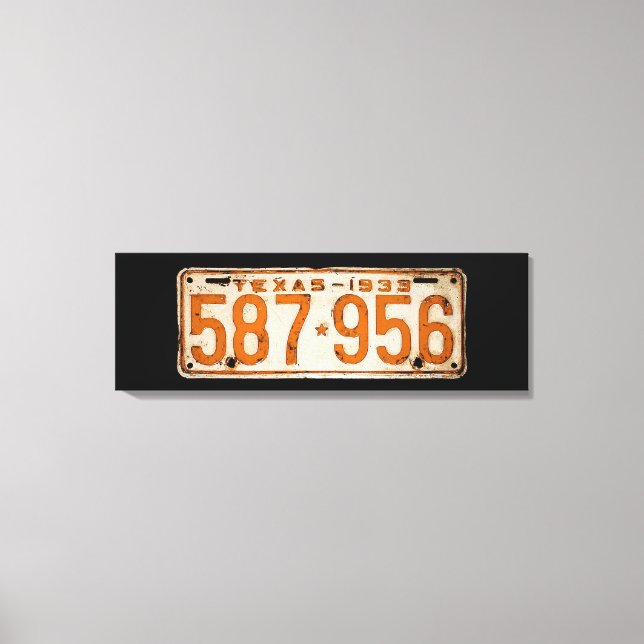 Toile Bonnie & Clyde License Plate (Recto)