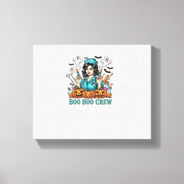 Toile Boo Boo Crew Infirmière d'Halloween avec seringues (Recto)