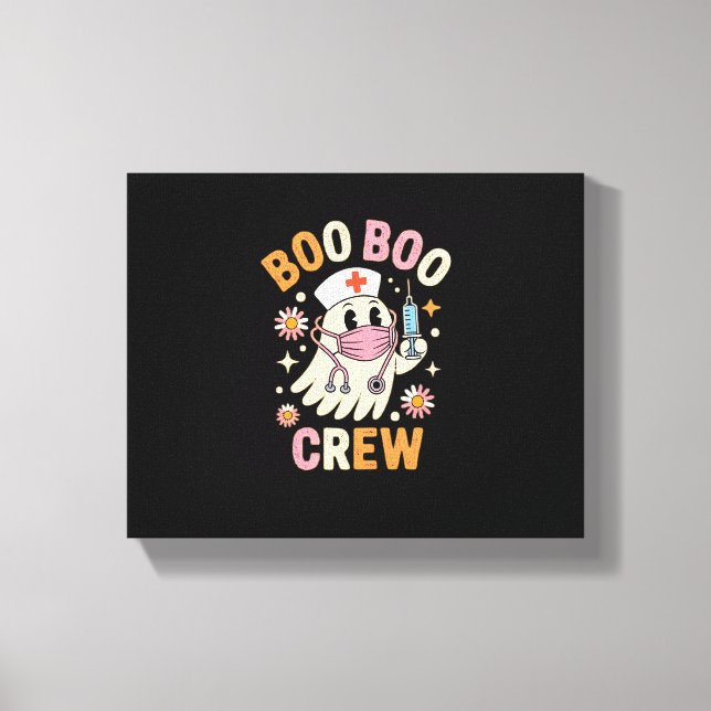Toile Boo Boo Crew Infirmière d'Halloween T-Shirt essent (Recto)