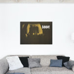 Toile Booh Vampire Horreur Nosferatu Jaune<br><div class="desc">Image jaune du film classique Nosferatu de 1922 (Domaine public). Le vampire avec le texte Booh.</div>