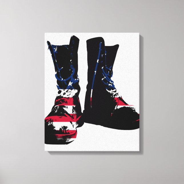 Toile Boots de combat américains (Recto)