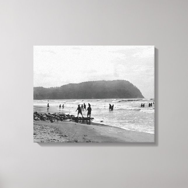 Toile Bord de mer, Oregon Bathers et Tillimook Head (Recto)