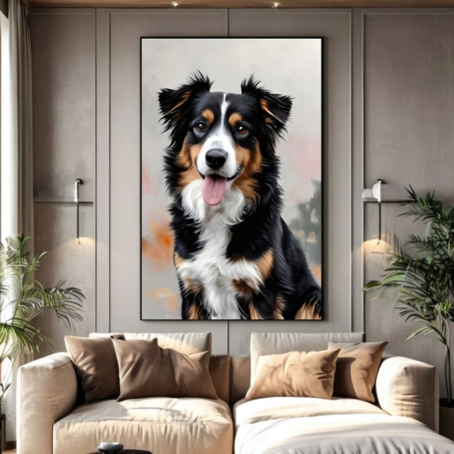 Toile Bordure Collie Focus des champs (Créateur téléchargé)