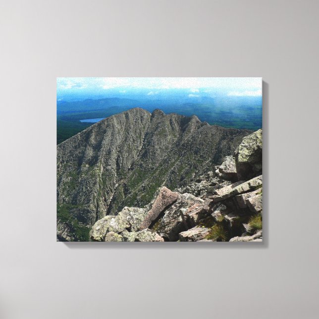Toile Bordure de couteau, Katahdin, Maine (Recto)