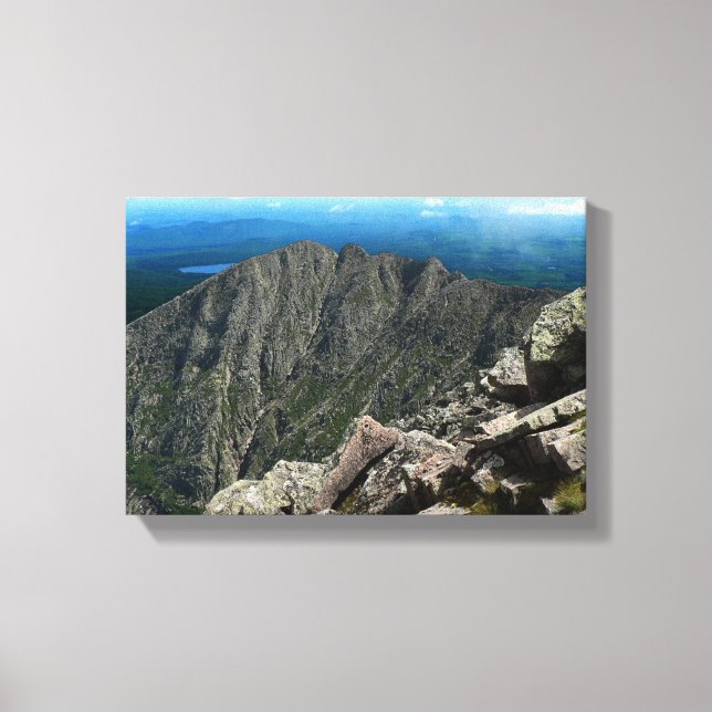 Toile Bordure de couteau, Katahdin, Maine (Recto)