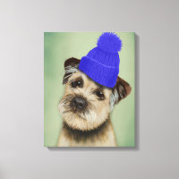 Bordure Terrier avec Casquette Bobble Bleu