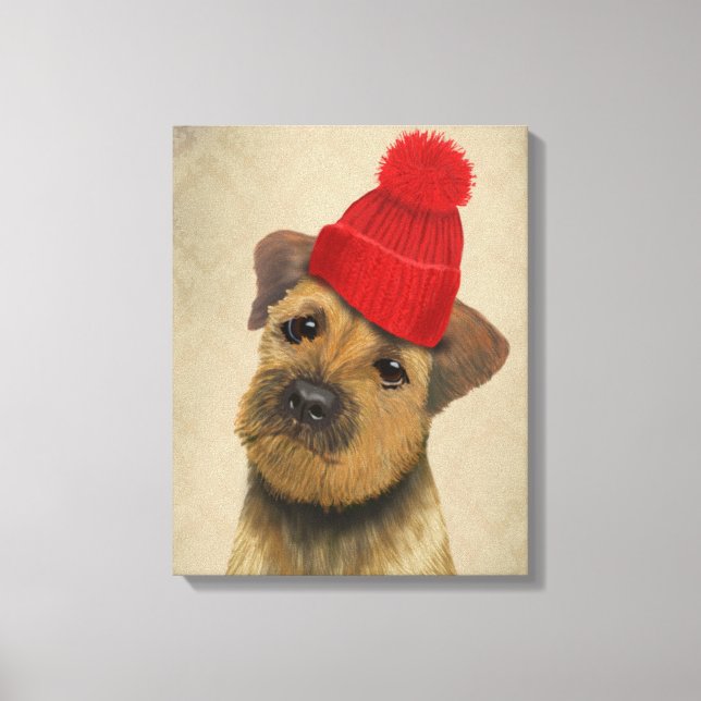 Toile Bordure Terrier avec Casquette roux (Recto)