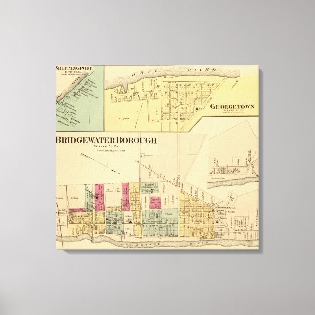 Toile Borough Bridgewater avec port d'expédition (Recto)