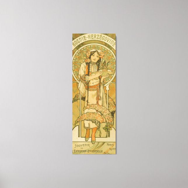 Toile Bosnie-Herzégovine par Alphonse Mucha 1900 (Recto)