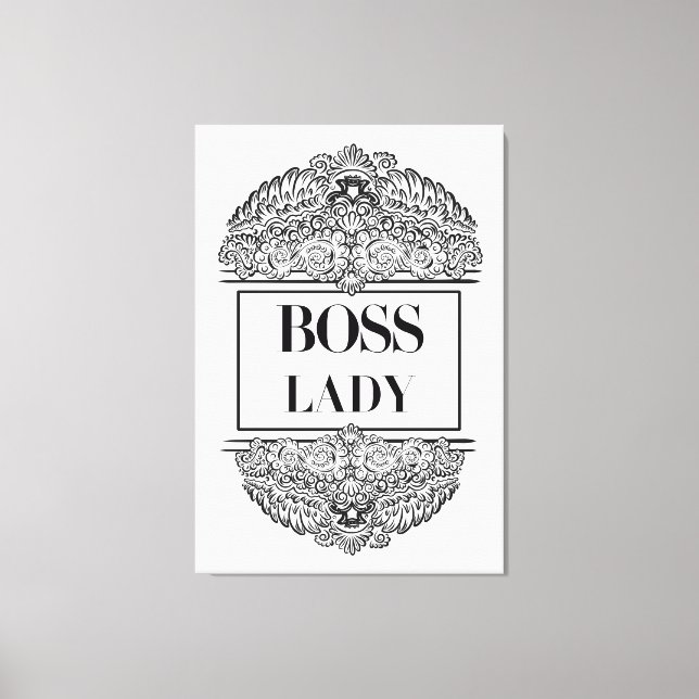 Toile Boss Lady - Élégante autonomisation (Recto)