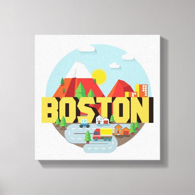 Toile Boston Comme Destination (Recto)