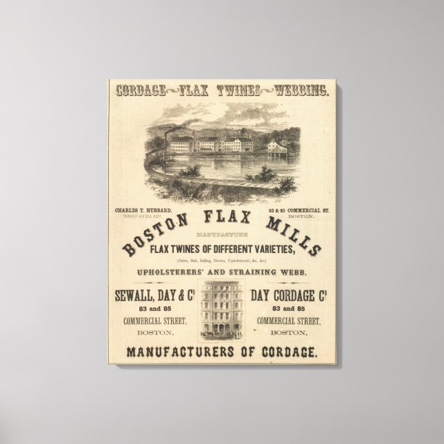 Toile Boston Flax Mills (Recto)