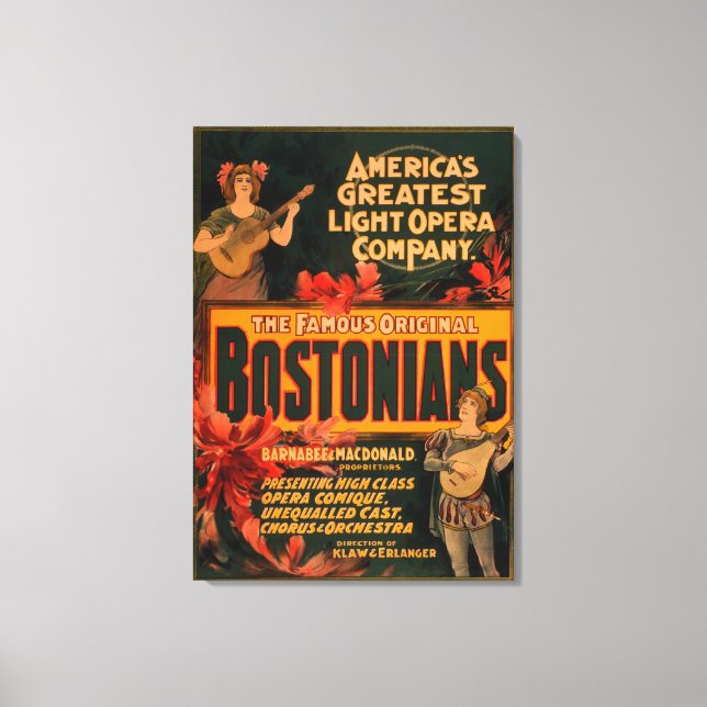Toile Bostoniens Le plus grand Opéra Lumière de l'Amériq (Recto)