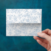 Toile botanique bleu français classique