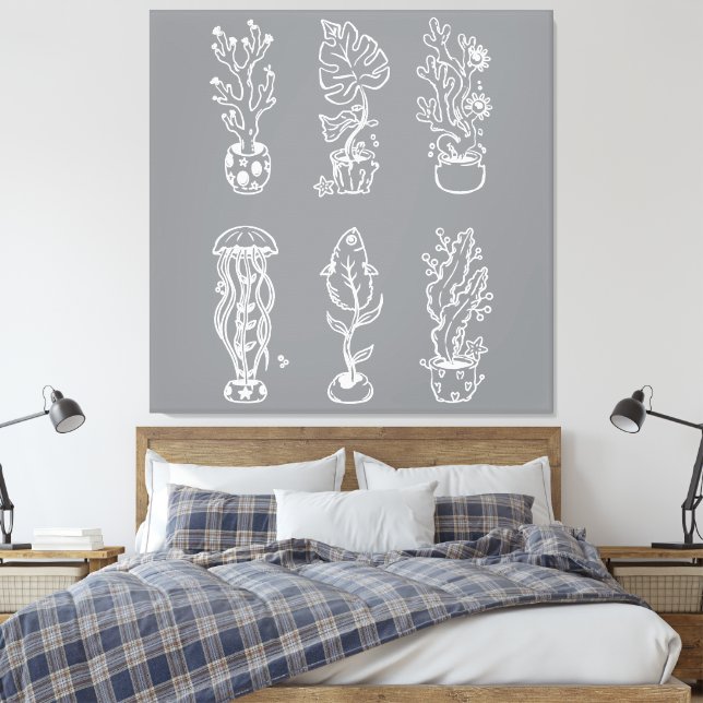 Toile Botanique fantaisiste (Insitu(Chambre))