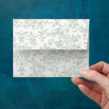Toile botanique vert sauge classique