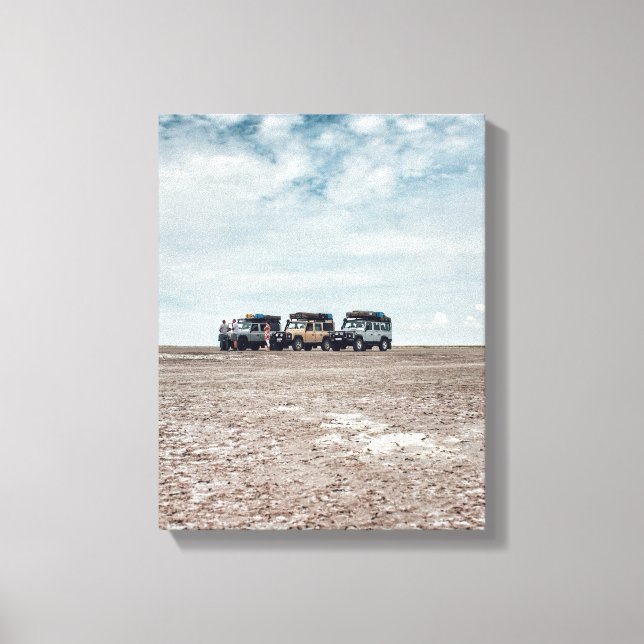 Toile Botswana Makgadikgadi Salines Voitures 4x4 (Recto)