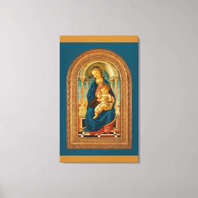 Toile Botticelli (1445-1510) Madonna & Child Enthroned (Recto)