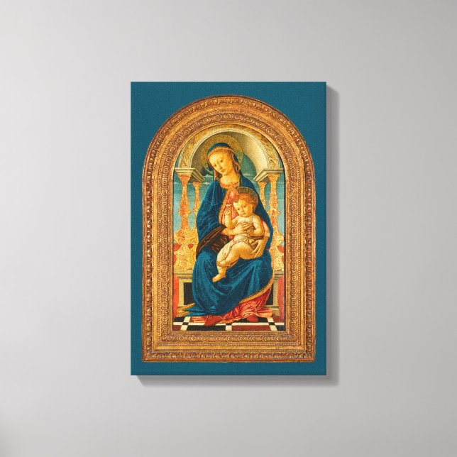 Toile Botticelli (1445-1510) Madonna & Child Enthroned (Recto)