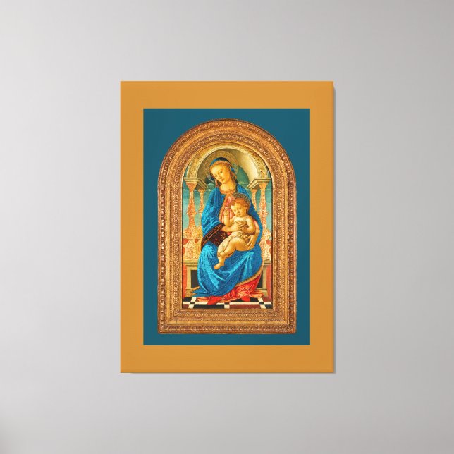 Toile Botticelli (1445-1510) Madonna & Child Enthroned (Recto)