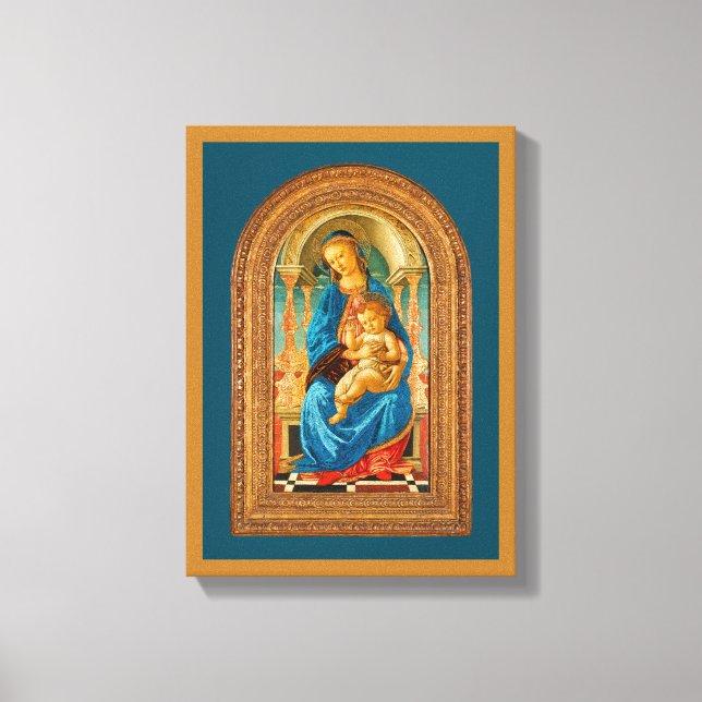 Toile Botticelli (1445-1510) Madonna & Child Enthroned (Recto)