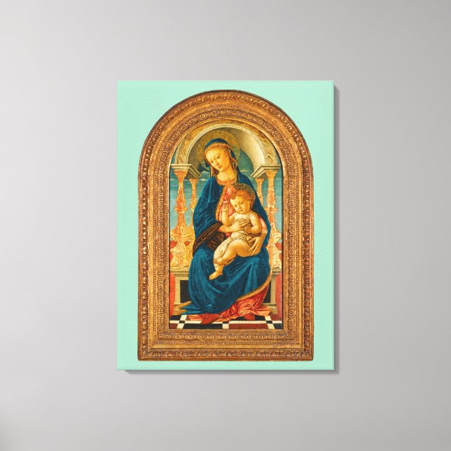 Toile Botticelli (1445-1510) Madonna & Child Enthroned (Recto)