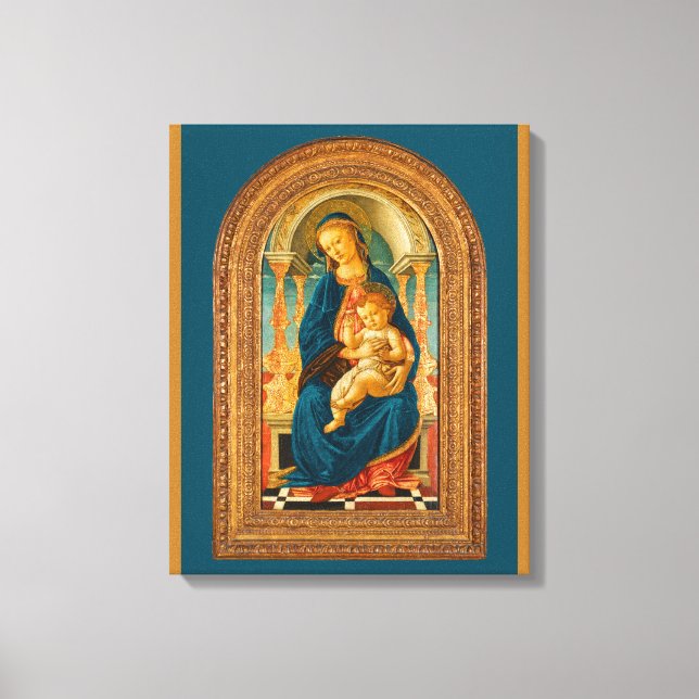 Toile Botticelli (1445-1510) Madonna & Child Enthroned (Recto)