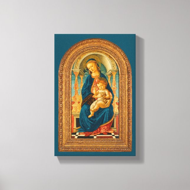 Toile Botticelli (1445-1510) Madonna & Child Enthroned (Recto)